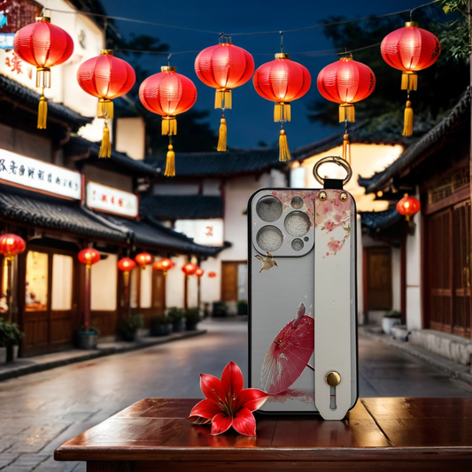 Cherry Blossoms & Red Umbrella iPhone Cases